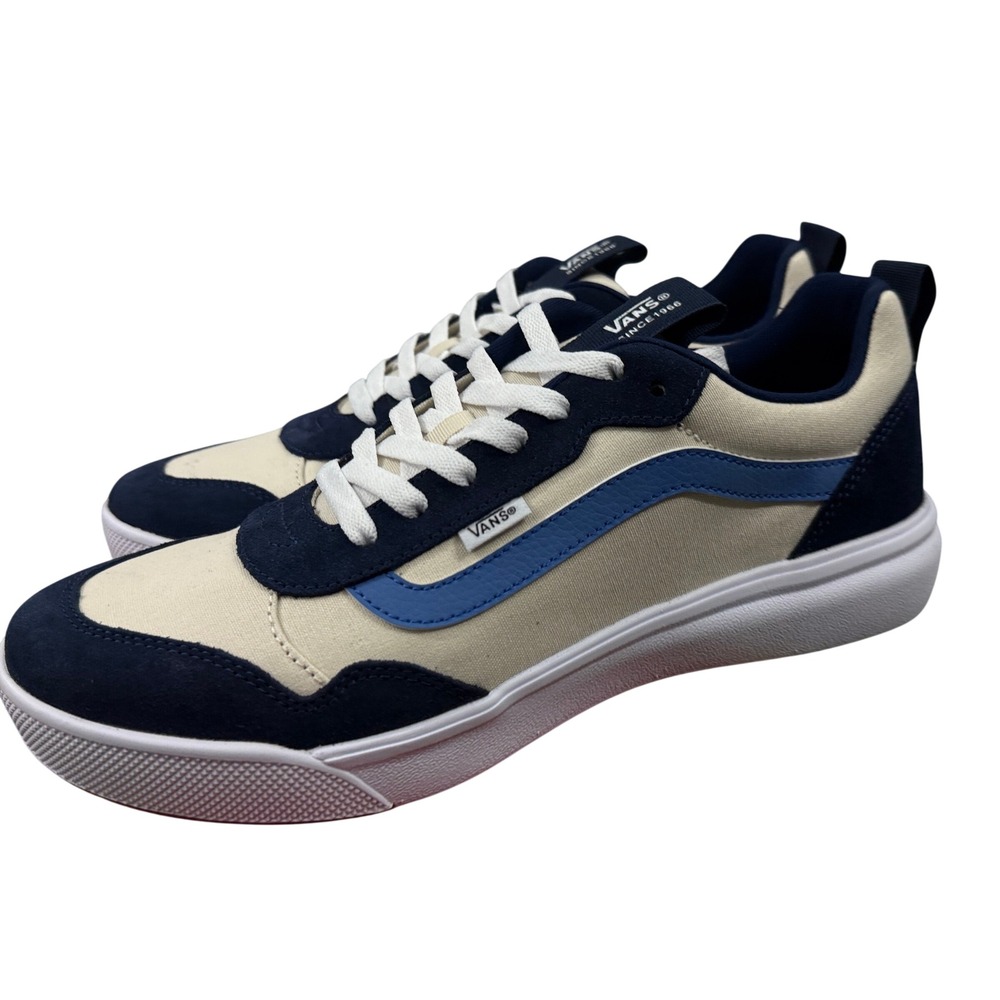 Vans Range EXP Sneakers Mens 11.5 Cream Navy Sport Block VN000CY193A Skate Shoes - Picture 3 of 6